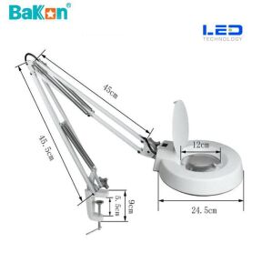 Bakon BK500C-5X 15w Led Akrobat Büyüteç 127 mm 5 Diopter Mercek ( Loop )