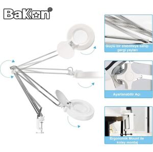 Bakon BK500C-5X 15w Led Akrobat Büyüteç 127 mm 5 Diopter Mercek ( Loop )