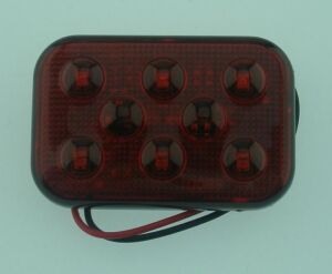 SANEL SBD24R6  24V  6 LEDLİ  DİKDÖRTGEN   AYDINLATMA  KIRMIZI