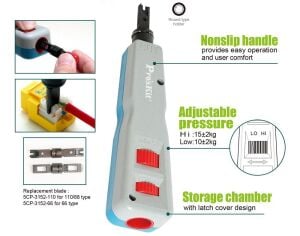 Proskit CP-3152 Krone Kep Kep Patch Panel İrtibatlama Aleti