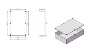 AK-SE-412 222x146x55 Alüminyum Kutu