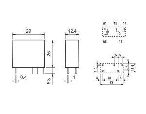 Finder 40.51.9.048.0000 48v 10a Dc Tek Kontak Minyatür Pcb Röle 5 mm