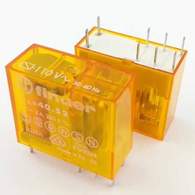 Finder 40.52.8.110.0000 110v 8a Ac 2 Kontak Minyatür Pcb Röle 5 mm
