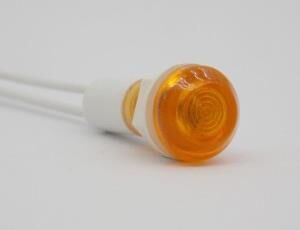 Sinyal Lambası Sarı Led Plastik Kasa 24V /10mm Kablolu