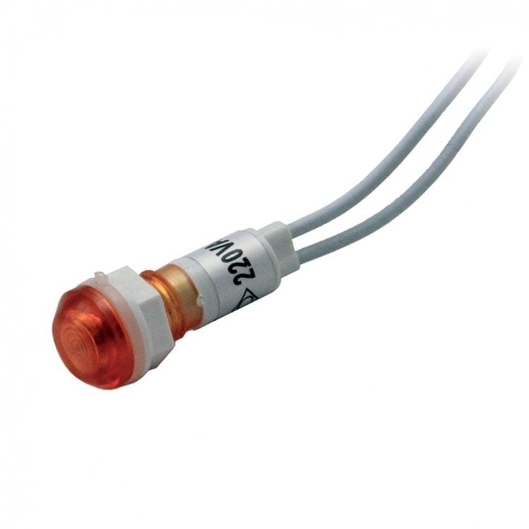 SİNYAL LAMBASI PLASTİK 220V 10mm KIRMIZI NEON KABLOLU  IC-227