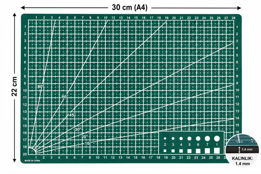 A4 Kesim Matı Tamir ve Maket Kesim Pedi 30x22 cm 1,4 mm