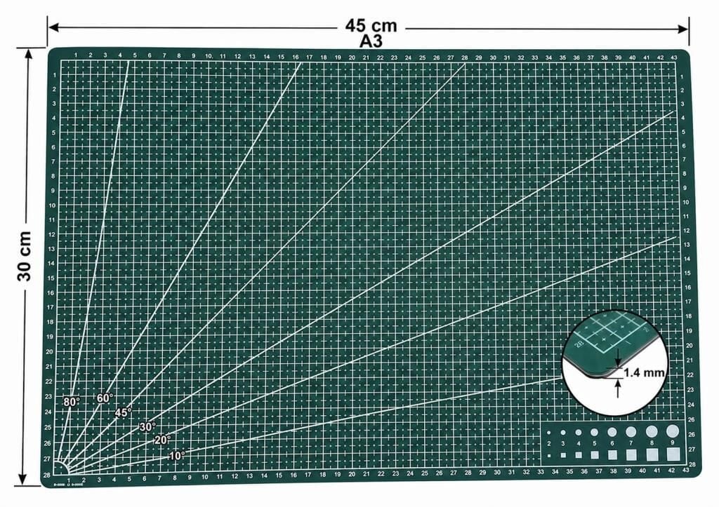 A3 Kesim Matı Tamir ve Maket Kesim Pedi 45x30 cm 1.4 mm