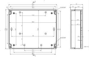 AK-SE-259 215x175x55 ABS IP65 Contalı Kutu