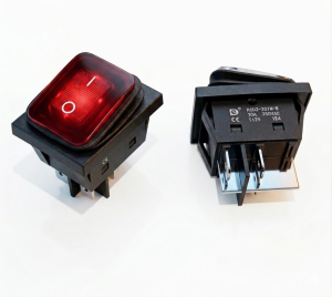 ANAHTAR BÜYÜK ON ~ OFF KIRMIZI   IŞIKLI 30A 220V  KCD2-201NW-B 4 PİN