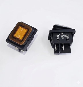 ANAHTAR BÜYÜK ON ~ OFF SARI   IŞIKLI 30A 220V  KCD2-201NW-BY 4 PİN