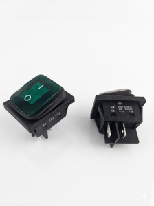 ANAHTAR BÜYÜK ON ~ OFF YEŞİL    IŞIKLI 30A 220V  KCD2-201NW-BG 4 PİN