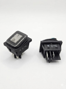 ANAHTAR BÜYÜK ON ~ OFF BEYAZ   IŞIKLI 30A 220V  KCD2-201NW-BW 4 PİN