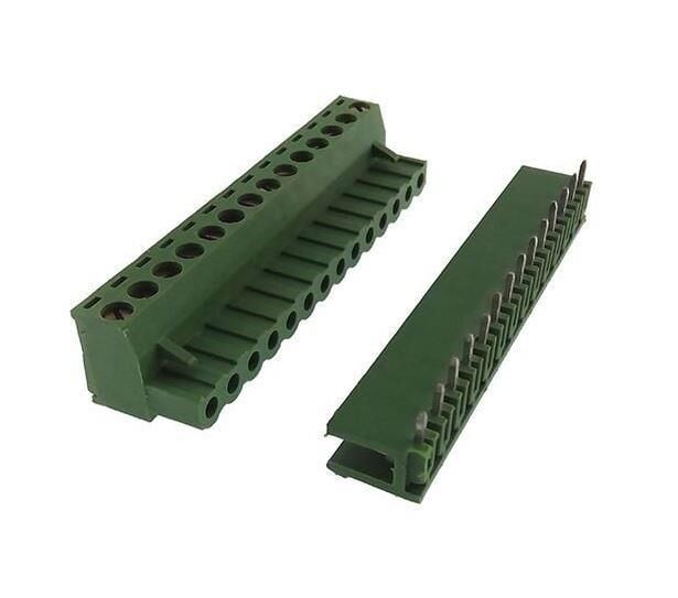 0/14 CHN 5,08mm 90°  DİŞİ+ERKEK TAKIM YEŞİL YANLARI AÇIK