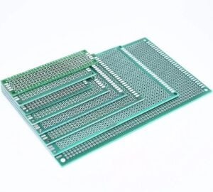 Delikli Plaket Bakır Çift Yüzlü 30x70 mm / 3x7 cm 1 adet ( Pertinaks )
