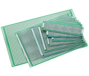 Delikli Plaket Bakır Çift Yüzlü 30x70 mm / 3x7 cm 1 adet ( Pertinaks )