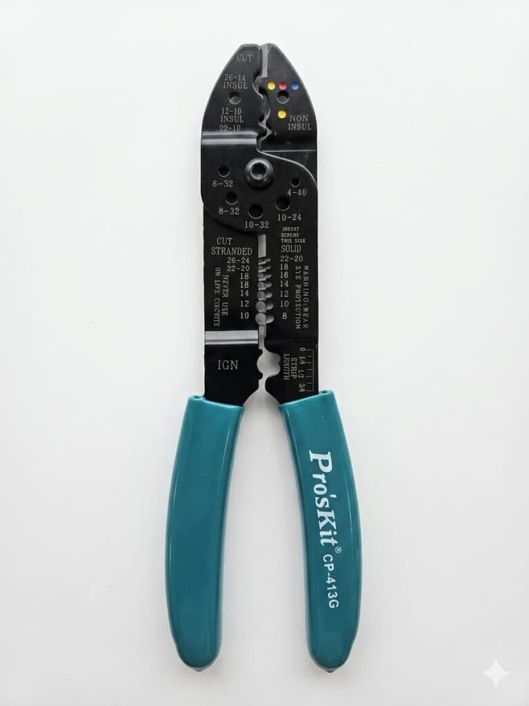 PROSKİT CP-413G KABLO SOYUCU VE SIKICI PENSE SOYMA AWG10-26  SIKIŞTIRMA AWG10-26 )