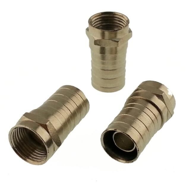 F KONNEKTÖR Erkek ( RG-6 Sıkmalı Crimp Tip )