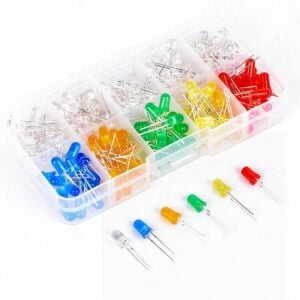 200 Adet 5mm Led Seti Kırmızı Mavi Yeşil Sarı Turuncu 10 Çeşit Renklerinde Plastik Çantada