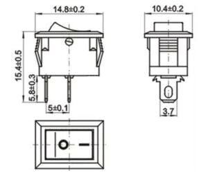 ANAHTAR MİNİ ON ~ OFF BEYAZ IŞIKSIZ 2 Pin  9x13mm  IC-125B