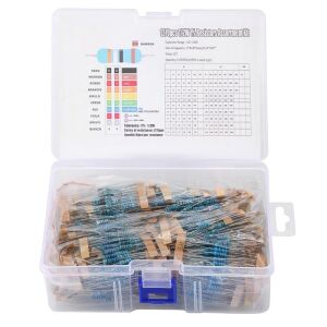 Direnç Seti 1/2W Metal Film %1 10'ar Adet Toplamda 1270 Adet 127 Çeşit Şeffaf Çantada