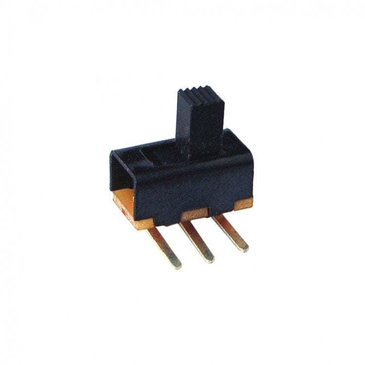 ANAHTAR SÜRGÜLÜ 3 Pin SS12F21 90 ° ON ~ ON Minik İğne Pin Ayak Kulaksız IC-206