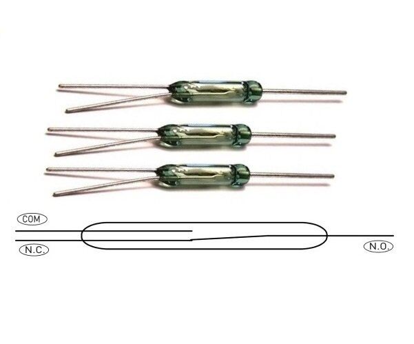 Reed Kontak 36 mm Enversör Çift Kontak 3 Pin (1Adet Fiyatıdır)
