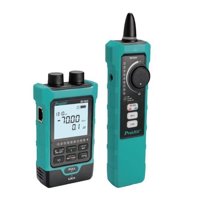 PROSKİT  MT-7625  FİBEROPTİK+RJ45 ŞARJLI KABLO TEST CİHAZI KİT 15mV ÇIKIŞ