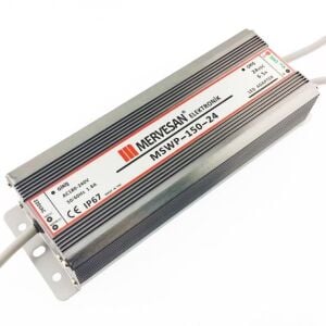 Mervesan MSWP-150-24 24V 6,2A Sabit Voltaj Metal Kasa Adaptör IP67