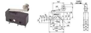 HIGHLY SWİTCH (SS0505A) 10x20mm 18mm TERMİNAL Tip MAKARALI ( KALİTELİ )