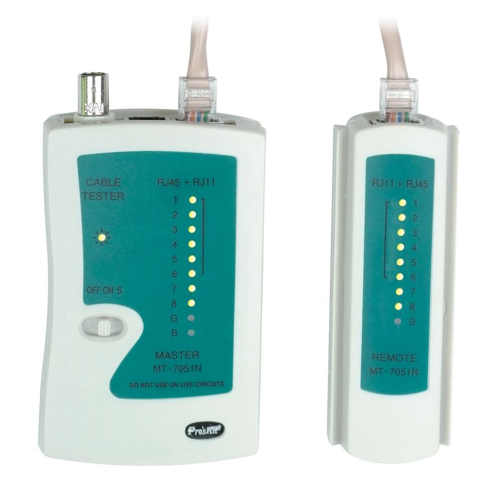 PROSKİT  MT-7051N  RJ45-RJ-11-BNC KABLO TEST CİHAZI