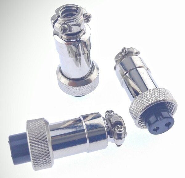 Mini Mike Konnektör 2 Pin Dişi Kablo Tip GX12-2P 12mm