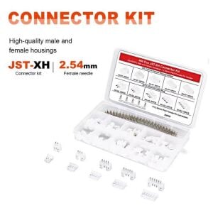 460 Adet Xh2,54 Jst Konnektör Seti 2,54mm 2-6 Pim Takım 5 Çeşit Şeffaf Çantada
