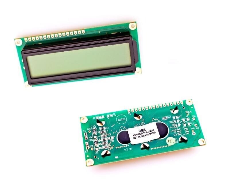 MSH1602B-TFH-JT   2X16 BEYAZ LCD EKRAN sol üstten bağlantılı