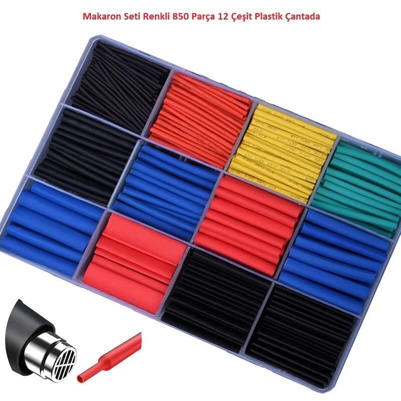 Makaron Seti Renkli 850 Parça 12 Çeşit Plastik Çantada