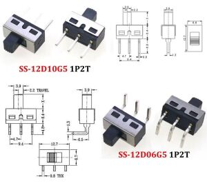 70 Adet Sürgülü Anahtar Switch Seti Smd Dip 8 Çeşit Şeffaf Çantada