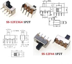 70 Adet Sürgülü Anahtar Switch Seti Smd Dip 8 Çeşit Şeffaf Çantada