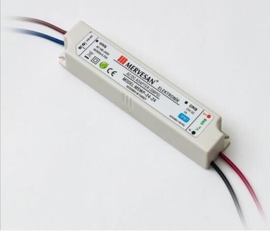 Mervesan Mswp-18-12 12v Dc 1,5a Sabit Voltaj Plastik Kasa Adaptör İp67