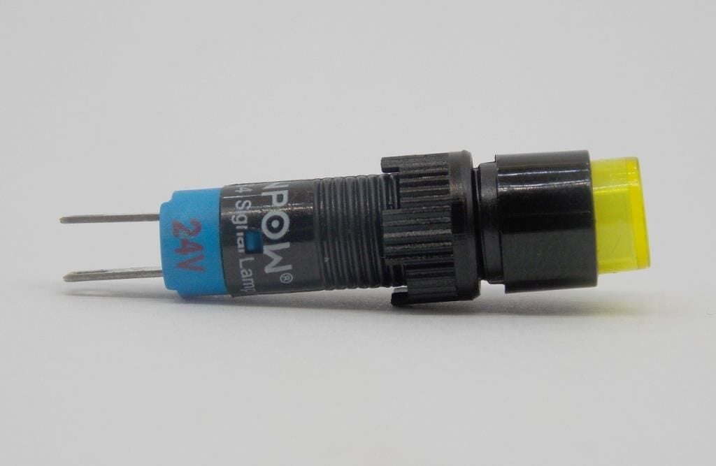 Onpow LAS4Y-D/Y 24V Sarı M8 Sinyal Lambası Yuvarlak