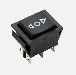 Buton Siyah Mom Off Mom (Momentary) Işıksız 6 Pin 16a 250v Kcd2 / Ic-111(2 Yöne Yaylı Tip)