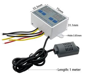 XK-W1099 Ac 220v Dijital Termostat Sıcaklık ve Nem Kontrol Cihazı (220v Ac ile Çalışır)