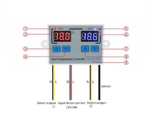 XK-W1099 Ac 220v Dijital Termostat Sıcaklık ve Nem Kontrol Cihazı (220v Ac ile Çalışır)
