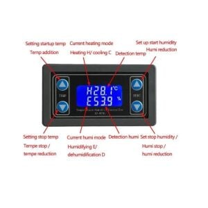 XY-WTH1 6-30V Dc Dijital Termostat Sıcaklık ve Nem Kontrol Cihazı (6-30v Dc ile Çalışır)