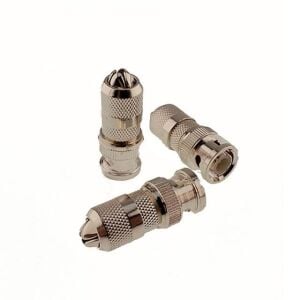 BNC ERKEK VİDALI SIKMA TİP GÜMÜŞ  ( EN-18 )  BNC109