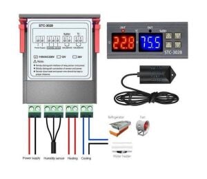 Stc-3028 Dijital Sıcaklık ve Nem Kontrol termostat  220v Rc-10065