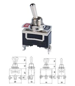 Toggle Switch On Off CNTD C5-11B 2 Pim Vida Bacak Anahtar 15A 220V Ac ( Kalıcı Tip )