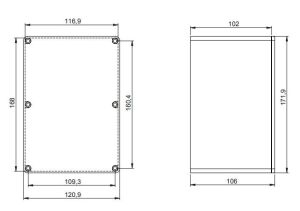 AK-SE-410-C 171x121x106 Alüminyum Contalı Kutu