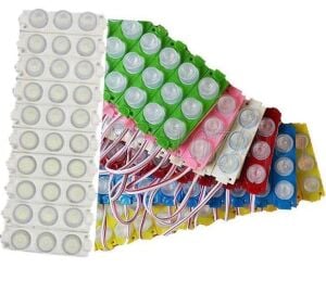 LED-Modül ÜÇLÜ BÜYÜK MERCEKLİ 3W GÜNIŞIĞI  3030 smd  LEDLİ 12V DC