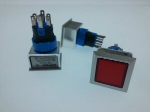 Onpow LAS1-AWF-22/R Buton 24V Kırmızı Işıklı M16 Kare