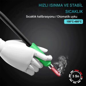 Bakon BK602 Pro İntelligent Isı Ayarlı 2 in 1 Havya İstasyonu