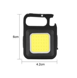 Cob LED Mini Anahtarlık Fener 500 Lümen Şarjlı Mıknatıslı